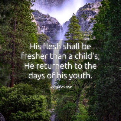 Picture 05 - Job 33:25 ASV - His flesh shall be fresher than a child's; He - Bible Verse Picture