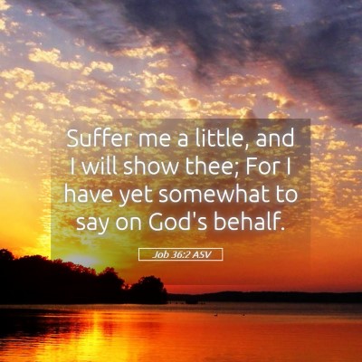 Picture 05 - Job 36:2 ASV - Suffer me a little, and I will show thee; For I - Bible Verse Picture