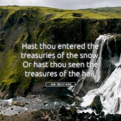 Picture 05 - Job 38:22 ASV - Hast thou entered the treasuries of the snow, Or - Bible Verse Picture