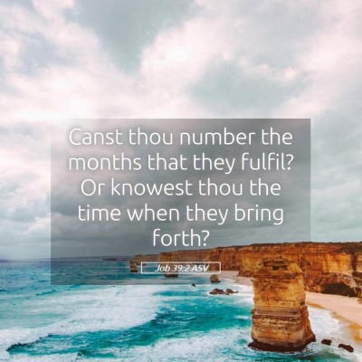 Picture 05 - Job 39:2 ASV - Canst thou number the months that they fulfil? Or - Bible Verse Picture