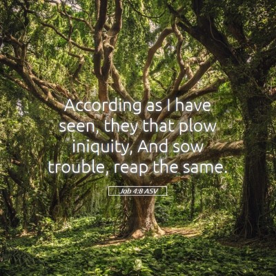 Picture 05 - Job 4:8 ASV - According as I have seen, they that plow - Bible Verse Picture