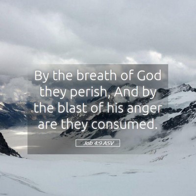 Picture 05 - Job 4:9 ASV - By the breath of God they perish, And by the - Bible Verse Picture