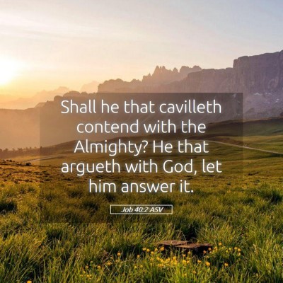 Picture 05 - Job 40:2 ASV - Shall he that cavilleth contend with the - Bible Verse Picture