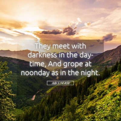 Picture 05 - Job 5:14 ASV - They meet with darkness in the day-time, And - Bible Verse Picture
