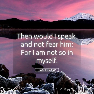 Picture 05 - Job 9:35 ASV - Then would I speak, and not fear him; For I am - Bible Verse Picture