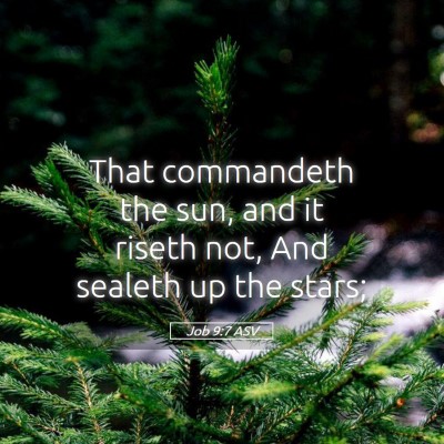 Picture 05 - Job 9:7 ASV - That commandeth the sun, and it riseth not, And - Bible Verse Picture