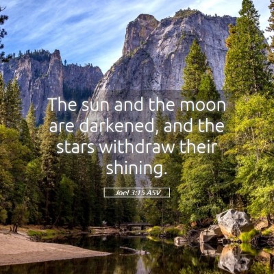 Picture 05 - Joel 3:15 ASV - The sun and the moon are darkened, and the stars - Bible Verse Picture
