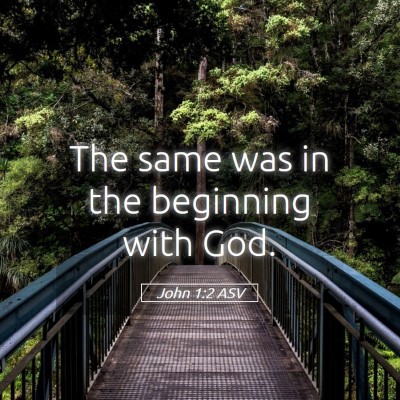 Picture 05 - John 1:2 ASV - The same was in the beginning with - Bible Verse Picture