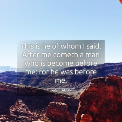 Picture 05 - John 1:30 ASV - This is he of whom I said, After me cometh a man - Bible Verse Picture