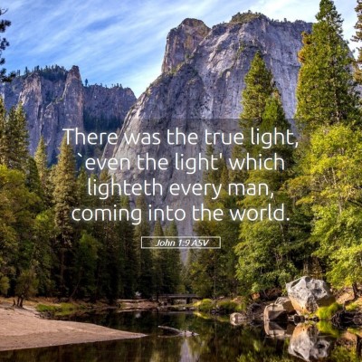 Picture 05 - John 1:9 ASV - There was the true light, `even the light' which - Bible Verse Picture