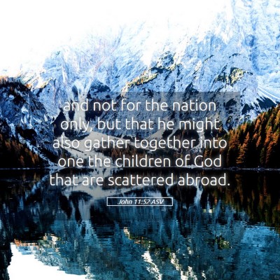 Picture 05 - John 11:52 ASV - and not for the nation only, but that he might - Bible Verse Picture