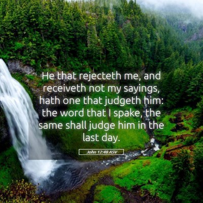 Picture 05 - John 12:48 ASV - He that rejecteth me, and receiveth not my - Bible Verse Picture