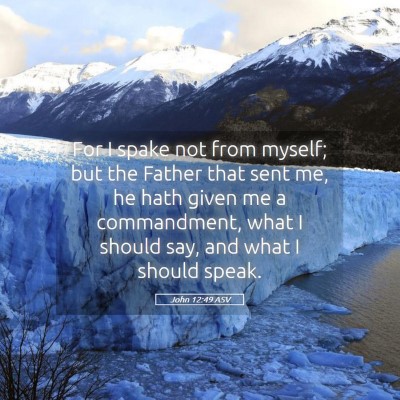 Picture 05 - John 12:49 ASV - For I spake not from myself; but the Father that - Bible Verse Picture