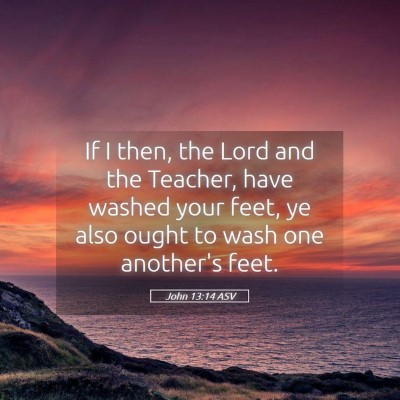 Picture 05 - John 13:14 ASV - If I then, the Lord and the Teacher, have washed - Bible Verse Picture