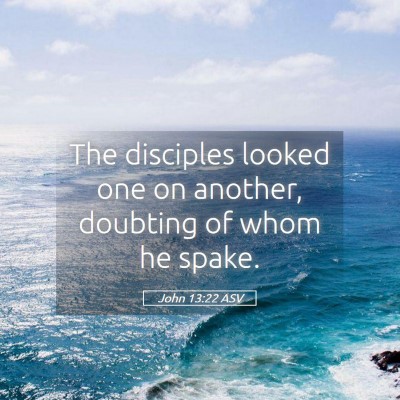 Picture 05 - John 13:22 ASV - The disciples looked one on another, doubting of - Bible Verse Picture