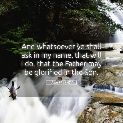 Picture 05 - John 14:13 ASV - And whatsoever ye shall ask in my name, that will - Bible Verse Picture