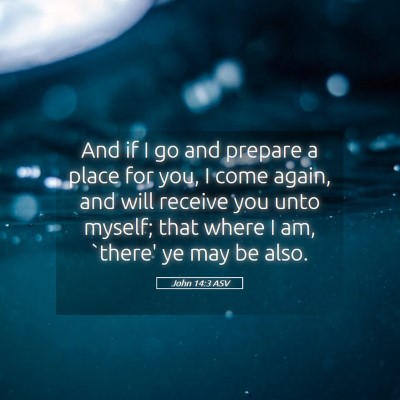 Picture 05 - John 14:3 ASV - And if I go and prepare a place for you, I come - Bible Verse Picture
