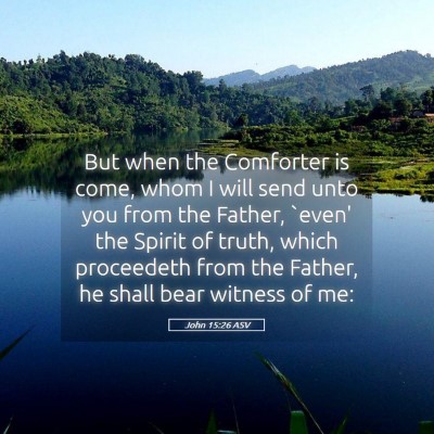 Picture 05 - John 15:26 ASV - But when the Comforter is come, whom I will send - Bible Verse Picture