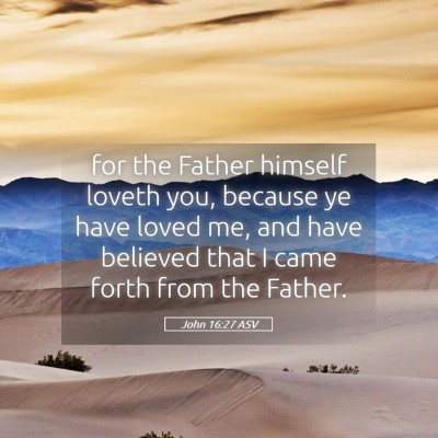 Picture 05 - John 16:27 ASV - for the Father himself loveth you, because ye - Bible Verse Picture