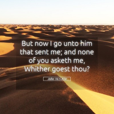 Picture 05 - John 16:5 ASV - But now I go unto him that sent me; and none of - Bible Verse Picture