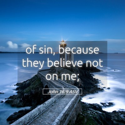 Picture 05 - John 16:9 ASV - of sin, because they believe not on - Bible Verse Picture