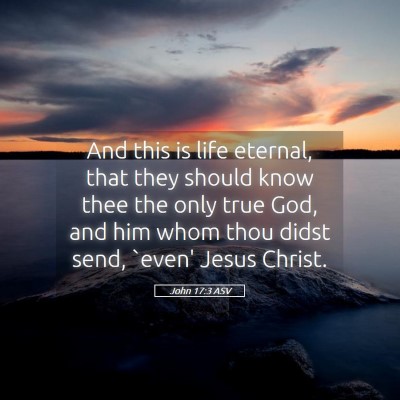 Picture 05 - John 17:3 ASV - And this is life eternal, that they should know - Bible Verse Picture
