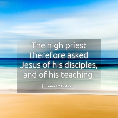 Picture 05 - John 18:19 ASV - The high priest therefore asked Jesus of his - Bible Verse Picture