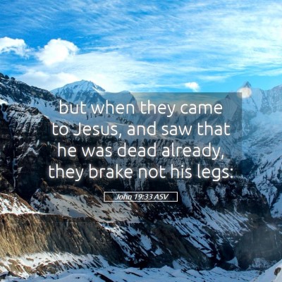 Picture 05 - John 19:33 ASV - but when they came to Jesus, and saw that he was - Bible Verse Picture