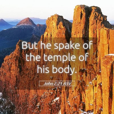 Picture 05 - John 2:21 ASV - But he spake of the temple of his - Bible Verse Picture