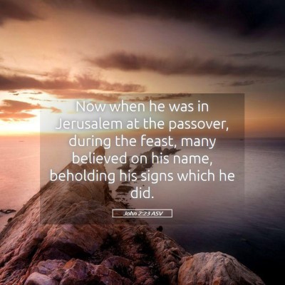 Picture 05 - John 2:23 ASV - Now when he was in Jerusalem at the passover, - Bible Verse Picture