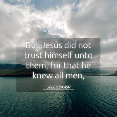Picture 05 - John 2:24 ASV - But Jesus did not trust himself unto them, for - Bible Verse Picture
