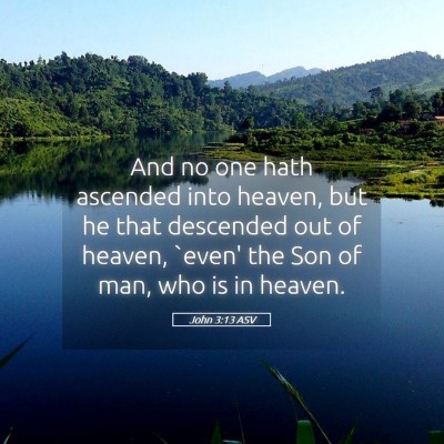 Picture 05 - John 3:13 ASV - And no one hath ascended into heaven, but he that - Bible Verse Picture