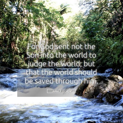 Picture 05 - John 3:17 ASV - For God sent not the Son into the world to judge - Bible Verse Picture