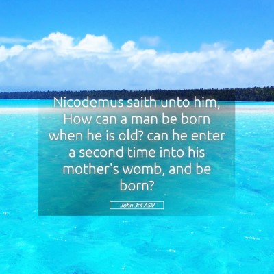 Picture 05 - John 3:4 ASV - Nicodemus saith unto him, How can a man be born - Bible Verse Picture