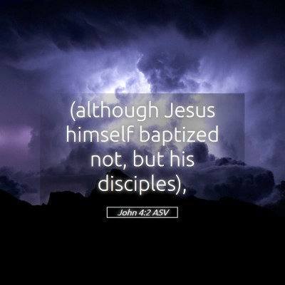 Picture 05 - John 4:2 ASV - (although Jesus himself baptized not, but his - Bible Verse Picture