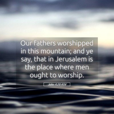 Picture 05 - John 4:20 ASV - Our fathers worshipped in this mountain; and ye - Bible Verse Picture