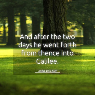 Picture 05 - John 4:43 ASV - And after the two days he went forth from thence - Bible Verse Picture