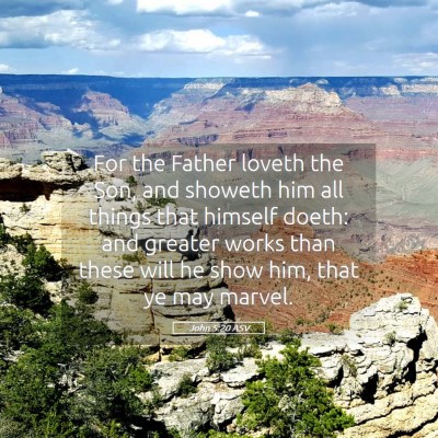 Picture 05 - John 5:20 ASV - For the Father loveth the Son, and showeth him - Bible Verse Picture