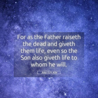 Picture 05 - John 5:21 ASV - For as the Father raiseth the dead and giveth - Bible Verse Picture