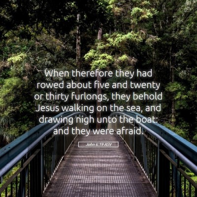 Picture 05 - John 6:19 ASV - When therefore they had rowed about five and - Bible Verse Picture