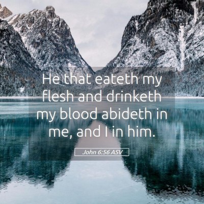 Picture 05 - John 6:56 ASV - He that eateth my flesh and drinketh my blood - Bible Verse Picture