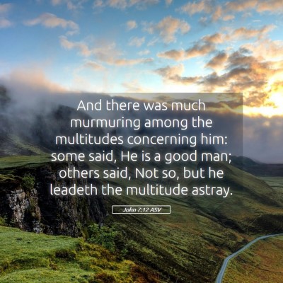 Picture 05 - John 7:12 ASV - And there was much murmuring among the multitudes - Bible Verse Picture