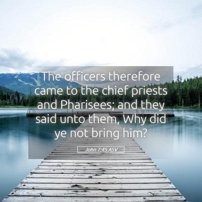 Picture 05 - John 7:45 ASV - The officers therefore came to the chief priests - Bible Verse Picture