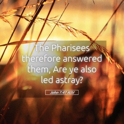 Picture 05 - John 7:47 ASV - The Pharisees therefore answered them, Are ye - Bible Verse Picture