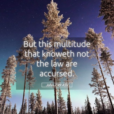 Picture 05 - John 7:49 ASV - But this multitude that knoweth not the law are - Bible Verse Picture