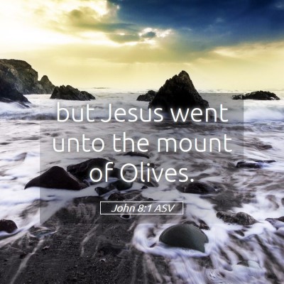 Picture 05 - John 8:1 ASV - but Jesus went unto the mount of - Bible Verse Picture