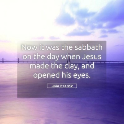 Picture 05 - John 9:14 ASV - Now it was the sabbath on the day when Jesus made - Bible Verse Picture