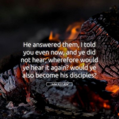 Picture 05 - John 9:27 ASV - He answered them, I told you even now, and ye did - Bible Verse Picture