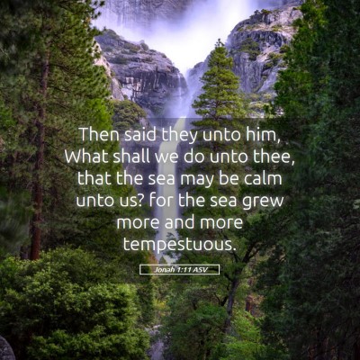 Picture 05 - Jonah 1:11 ASV - Then said they unto him, What shall we do unto - Bible Verse Picture