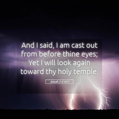 Picture 05 - Jonah 2:4 ASV - And I said, I am cast out from before thine eyes; - Bible Verse Picture